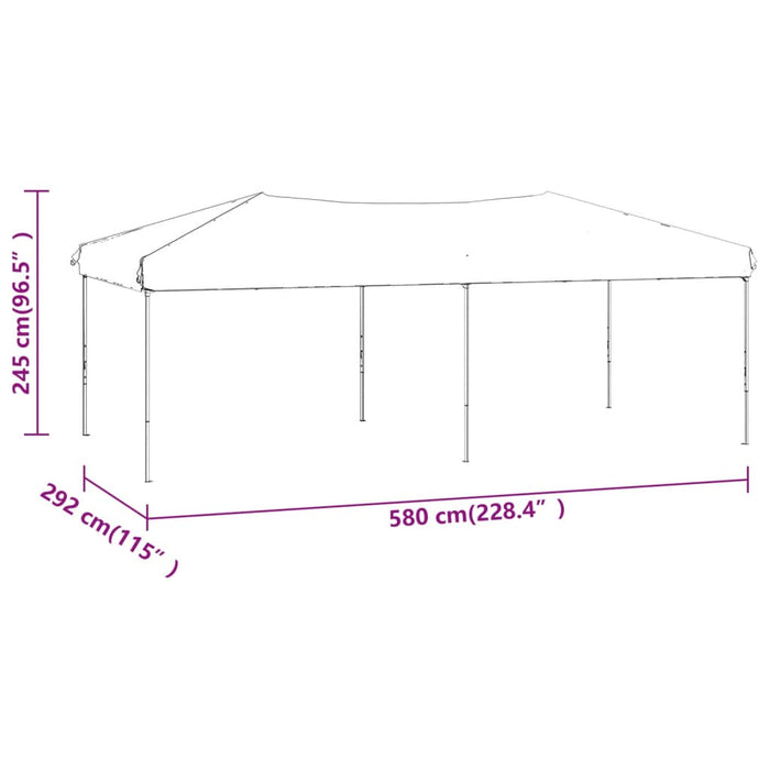 Folding Party Tent With Sidewalls Cream 3X6 M Ktpat