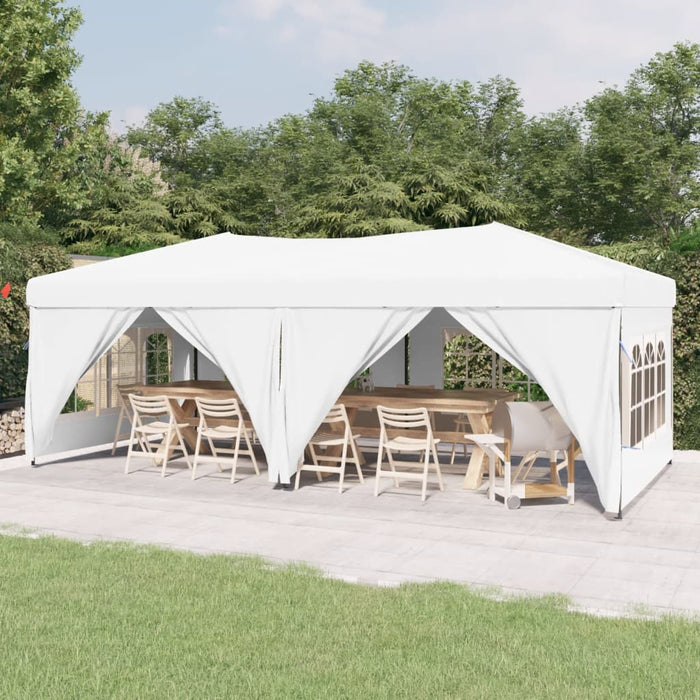 Folding Party Tent With Sidewalls White 3X6 M Ktpap