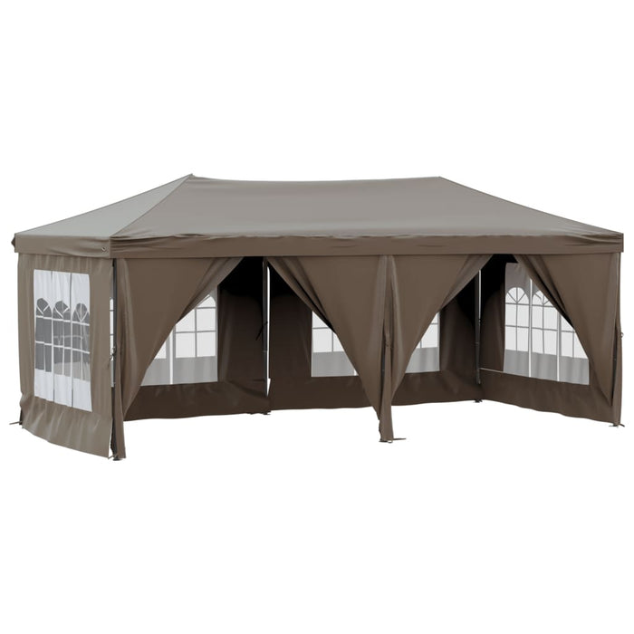 Folding Party Tent With Sidewalls Taupe 3X6 M Ktpai