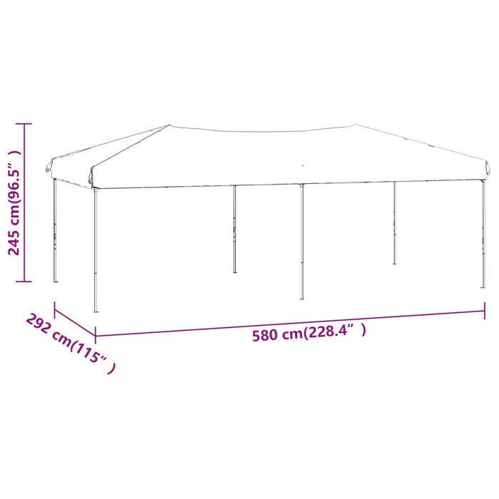 Folding Party Tent With Sidewalls Taupe 3X6 M Ktpai