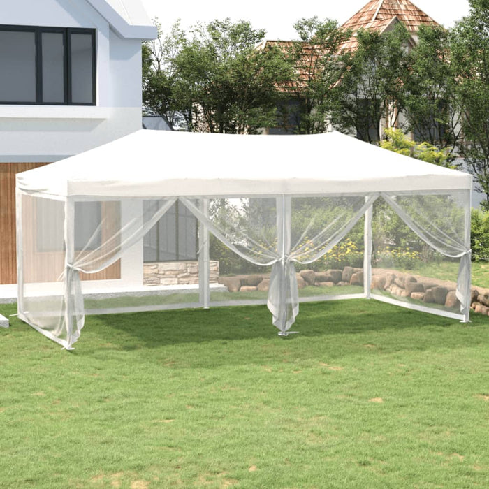 Folding Party Tent With Sidewalls White 3X6 M Ktppx