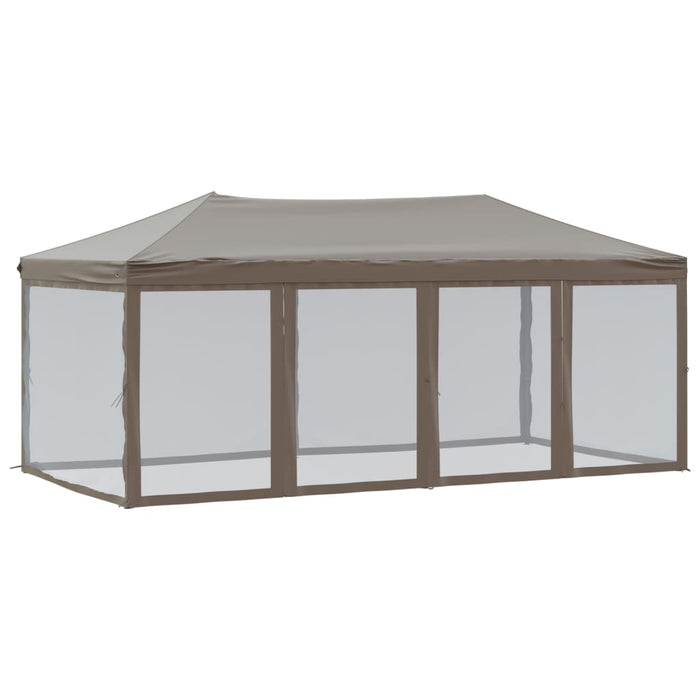 Folding Party Tent With Sidewalls Taupe 3X6 M Ktppa