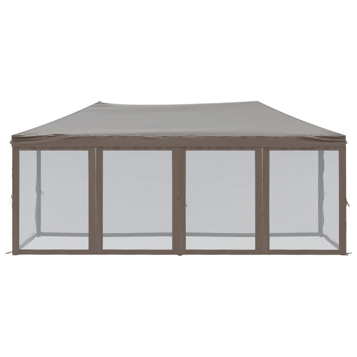 Folding Party Tent With Sidewalls Taupe 3X6 M Ktppa