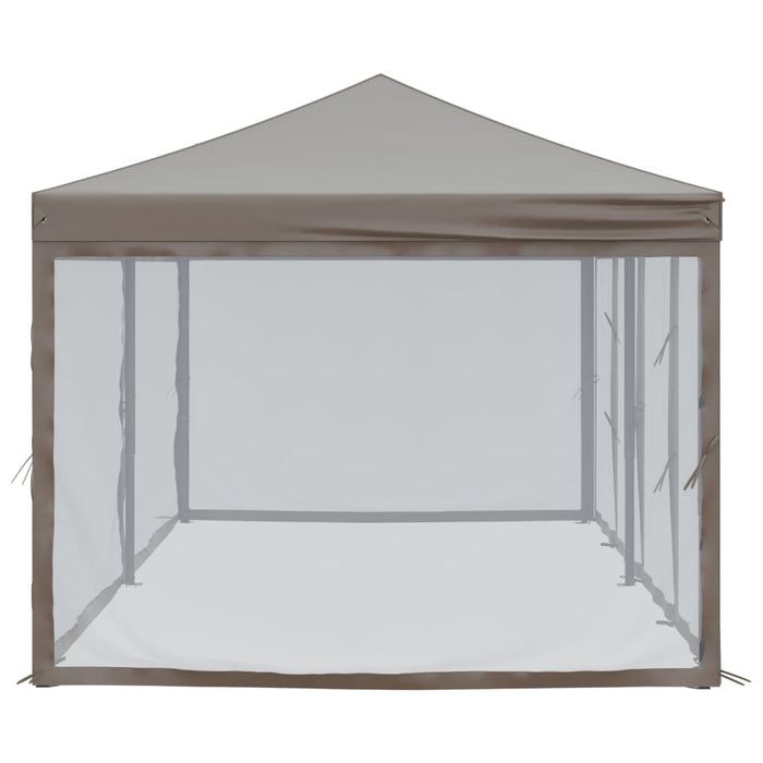 Folding Party Tent With Sidewalls Taupe 3X6 M Ktppa