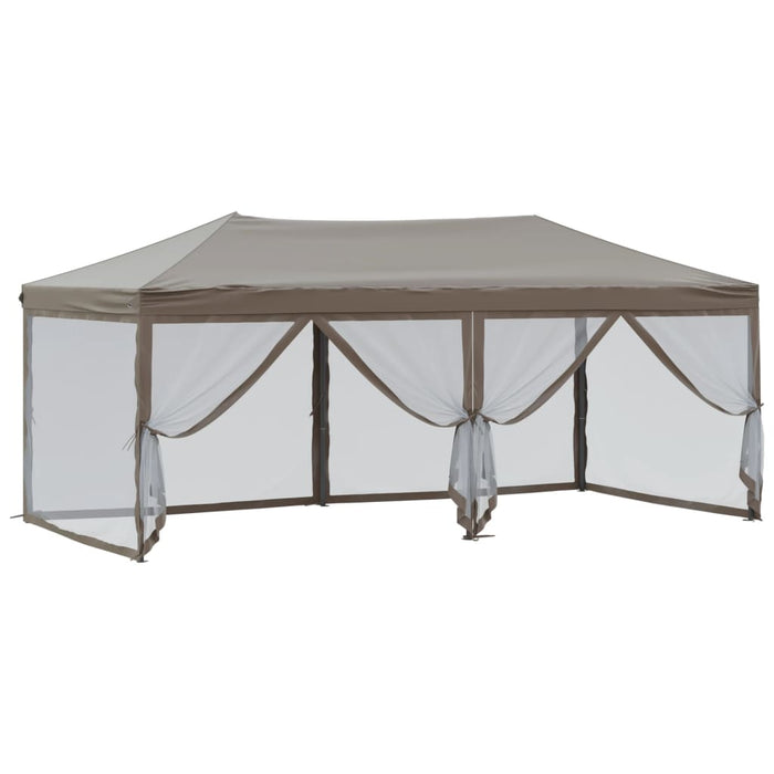 Folding Party Tent With Sidewalls Taupe 3X6 M Ktppa