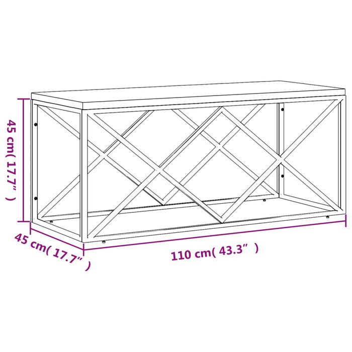 Coffee Table Stainless Steel And Solid Wood Reclaimed Takklp