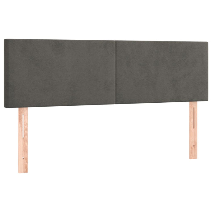 Double Size Led Headboard Dark Grey 144X5X78/88 Cm Velvet Toxotno