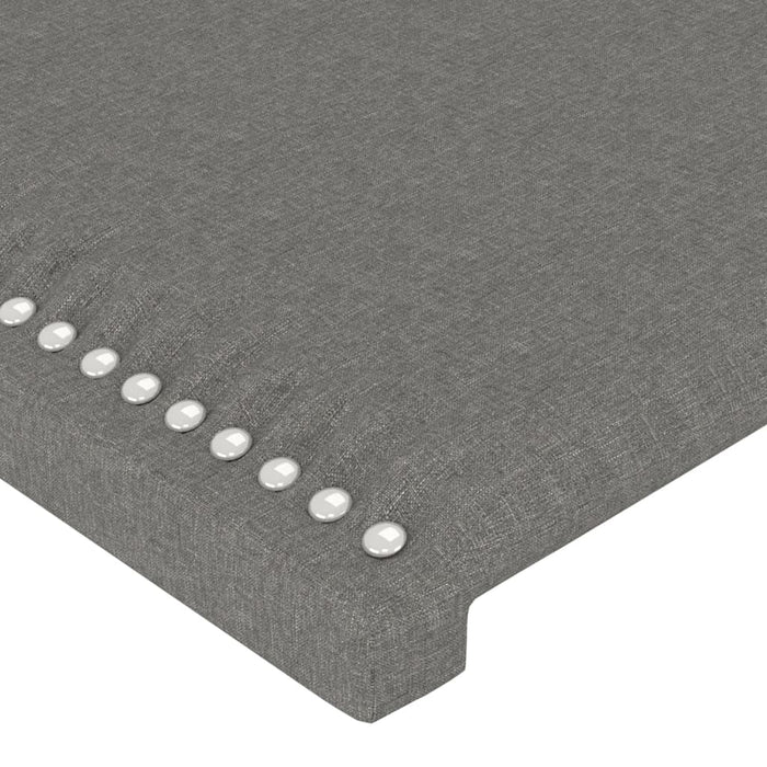 Double Size Led Headboard Dark Grey 144X5X118/128 Cm Fabric Toxxxnt