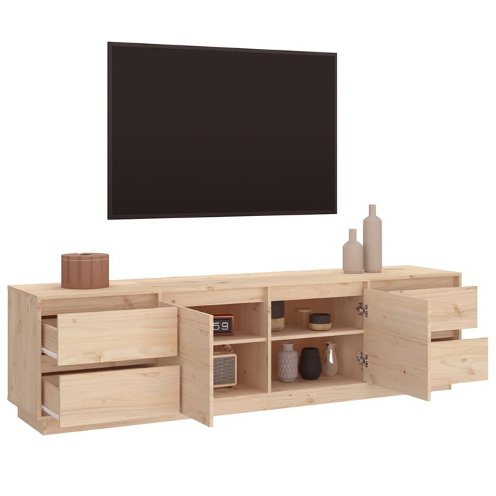 Tv Cabinet 176X37X47.5 Cm Solid Wood Pine Noatok