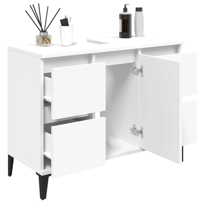 Sink Cabinet White 80X33X60 Cm Engineered Wood Nxoxil