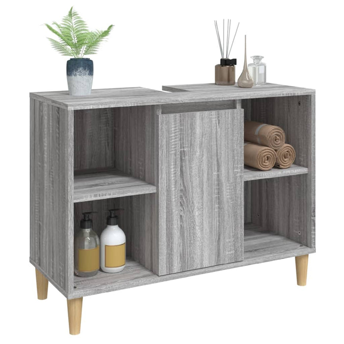 Sink Cabinet Grey Sonoma 80X33X60 Cm Engineered Wood Nxoxkb