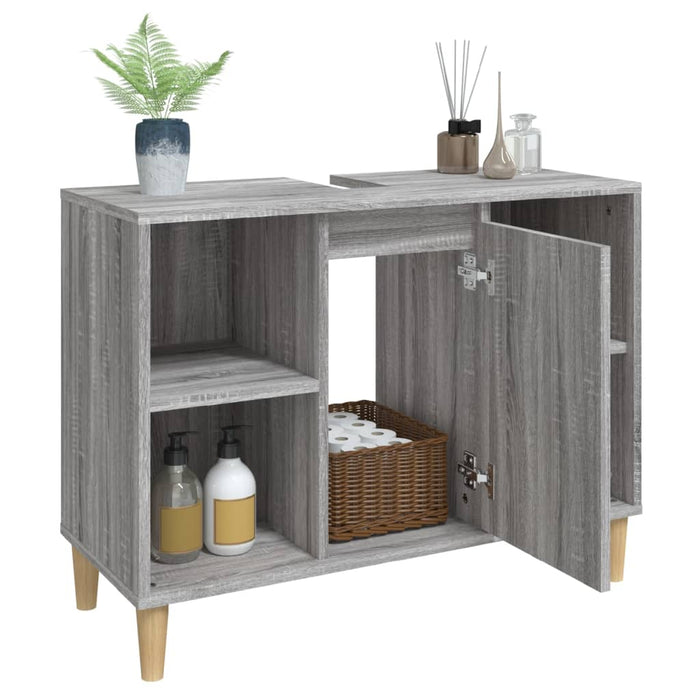 Sink Cabinet Grey Sonoma 80X33X60 Cm Engineered Wood Nxoxkb