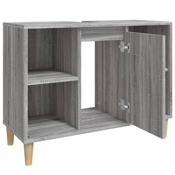 Sink Cabinet Grey Sonoma 80X33X60 Cm Engineered Wood Nxoxkb