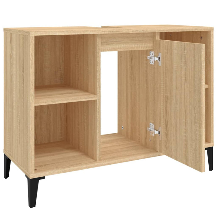 Sink Cabinet Sonoma Oak 80X33X60 Cm Engineered Wood Nxoxkp