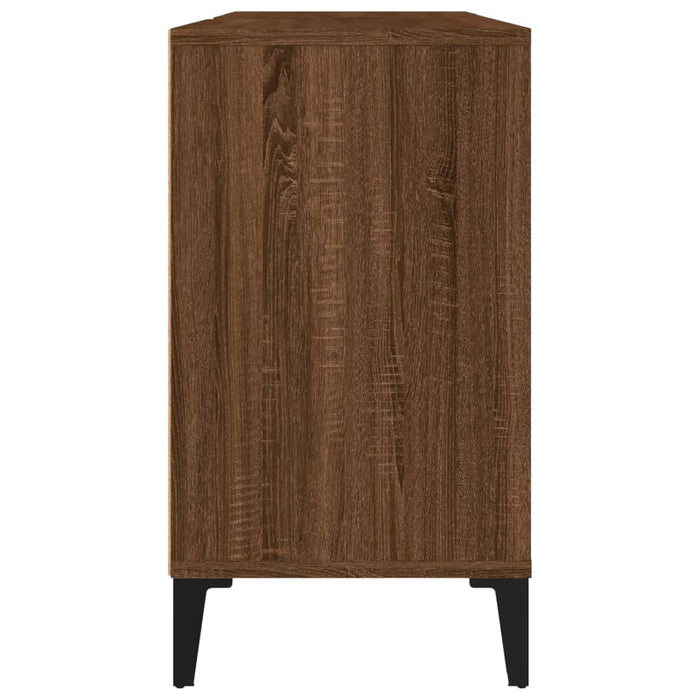 Sink Cabinet Brown Oak 80X33X60 Cm Engineered Wood Nxoxkk