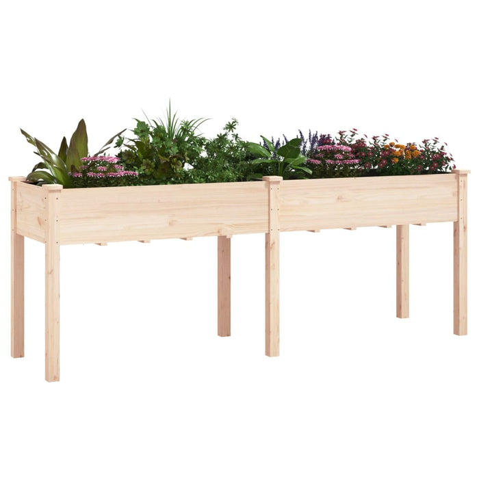 Planter With Liner 203X53X76 Cm Solid Wood Fir Tlaxtk