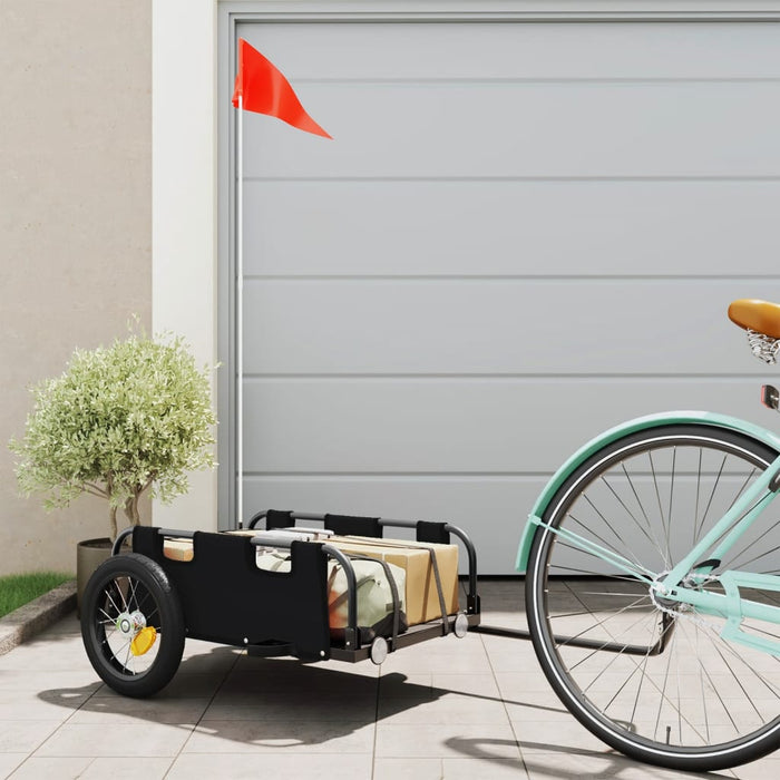 Bike Trailer Black Oxford Fabric And Iron Kaola