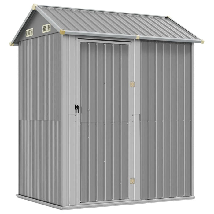 Garden Shed Light Grey 192X152.5X237 Cm Galvanised Steel Tlaptb