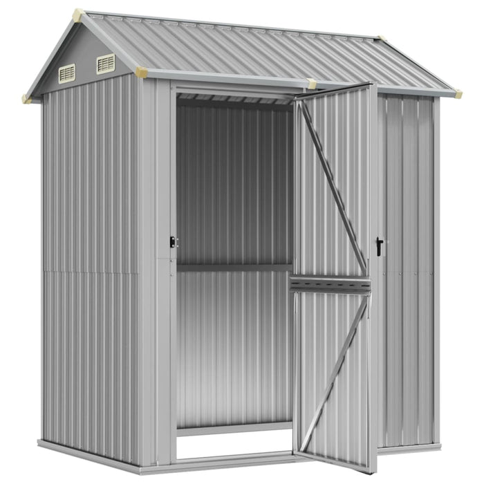 Garden Shed Light Grey 192X152.5X237 Cm Galvanised Steel Tlaptb