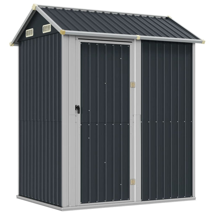 Garden Shed Anthracite 192X152.5X237 Cm Galvanised Steel Tlapto