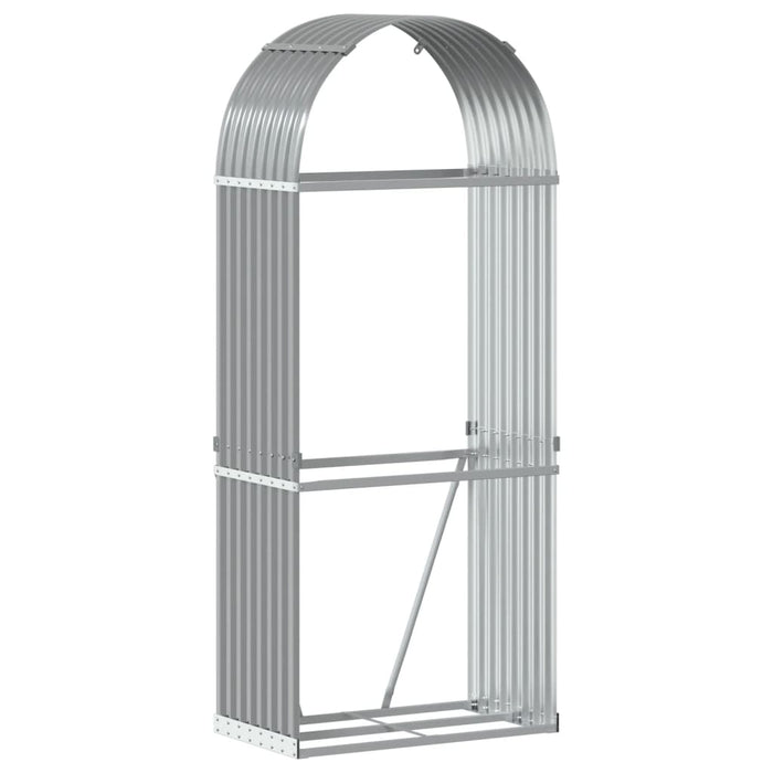 Log Holder Light Grey 80X45X190 Cm Galvanised Steel Tlappb