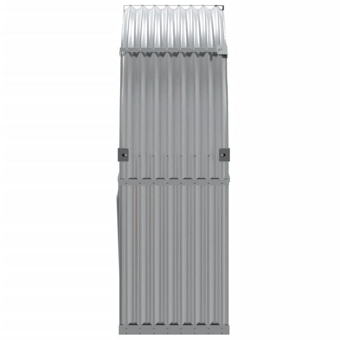 Log Holder Light Grey 120X45X140 Cm Galvanised Steel Tlappo