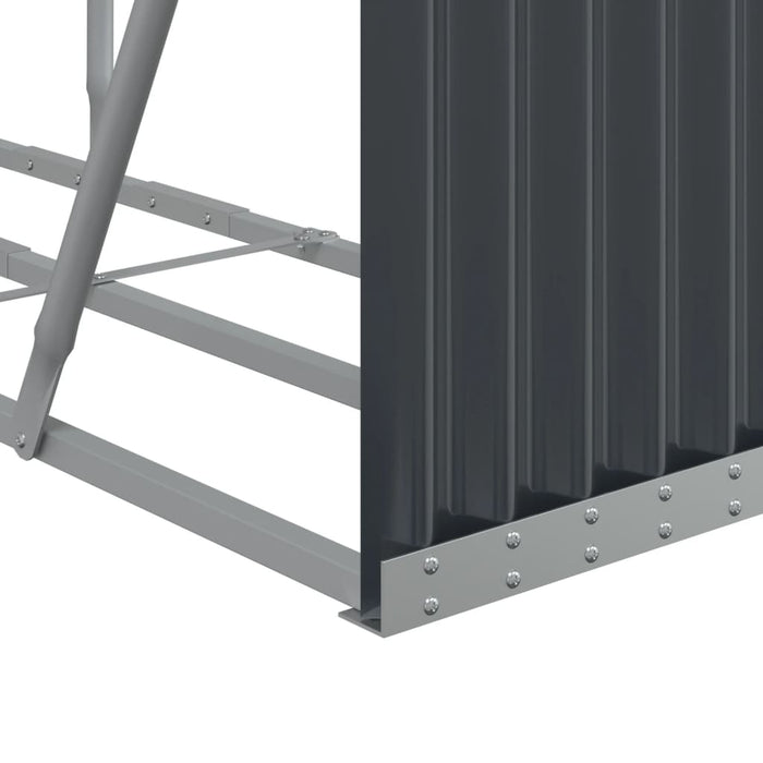 Log Holder Anthracite 180X45X100 Cm Galvanised Steel Tlapla