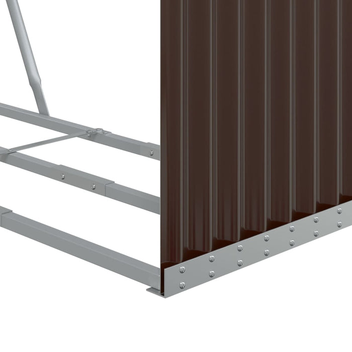 Log Holder Brown 120X45X140 Cm Galvanised Steel Tlapio