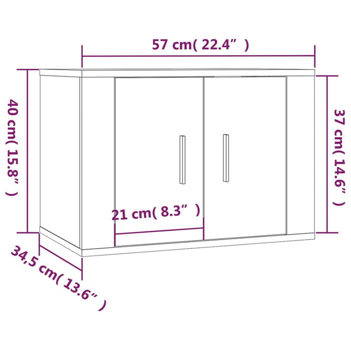 2 Piece Tv Cabinet Set White Engineered Wood Tonntkb