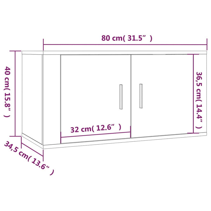 3 Piece Tv Cabinet Set White Engineered Wood Tonntkn