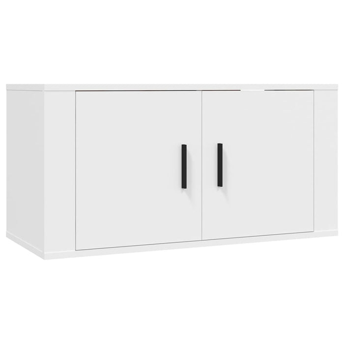 2 Piece Tv Cabinet Set White Engineered Wood Tonnabl