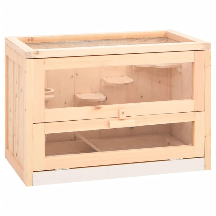 Hamster Cage 60X35.5X42 Cm Solid Wood Fir Oixtin