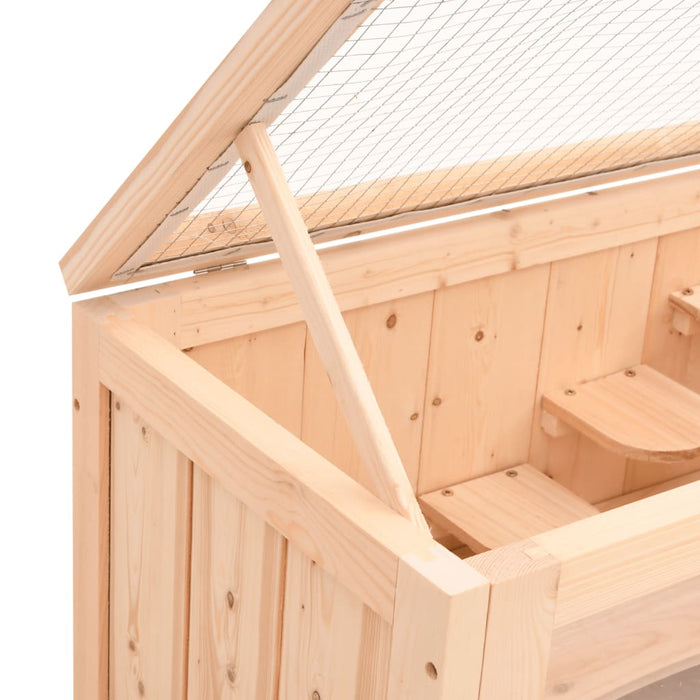 Hamster Cage 60X35.5X42 Cm Solid Wood Fir Oixtin