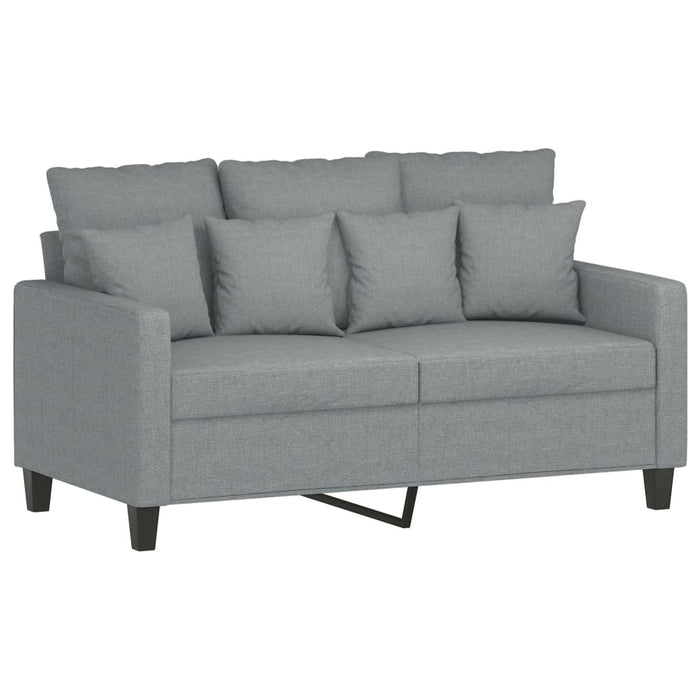 2 Piece Sofa Set With Cushions Light Grey Fabric Txbolan