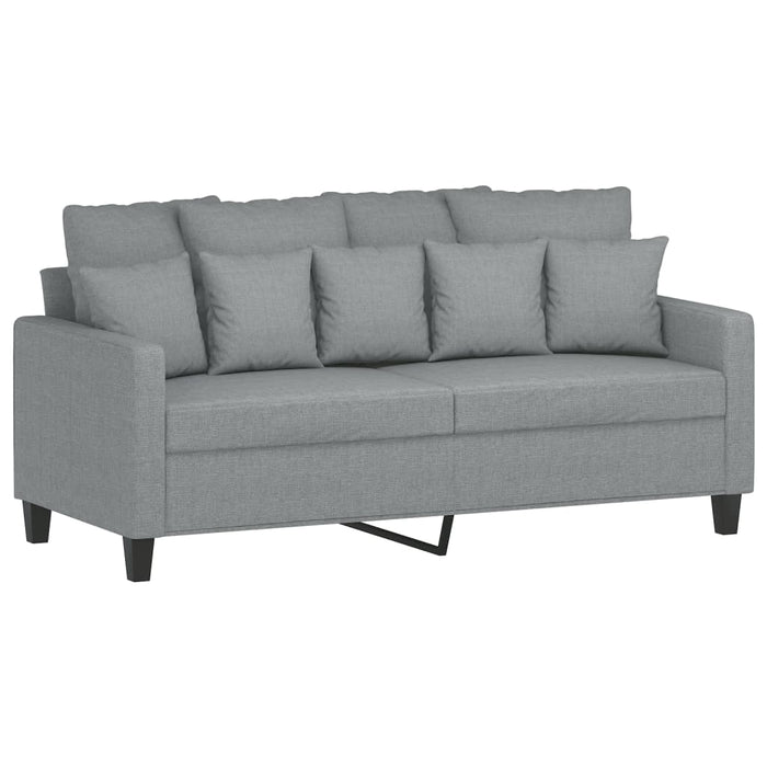 2 Piece Sofa Set With Cushions Light Grey Fabric Txbolan