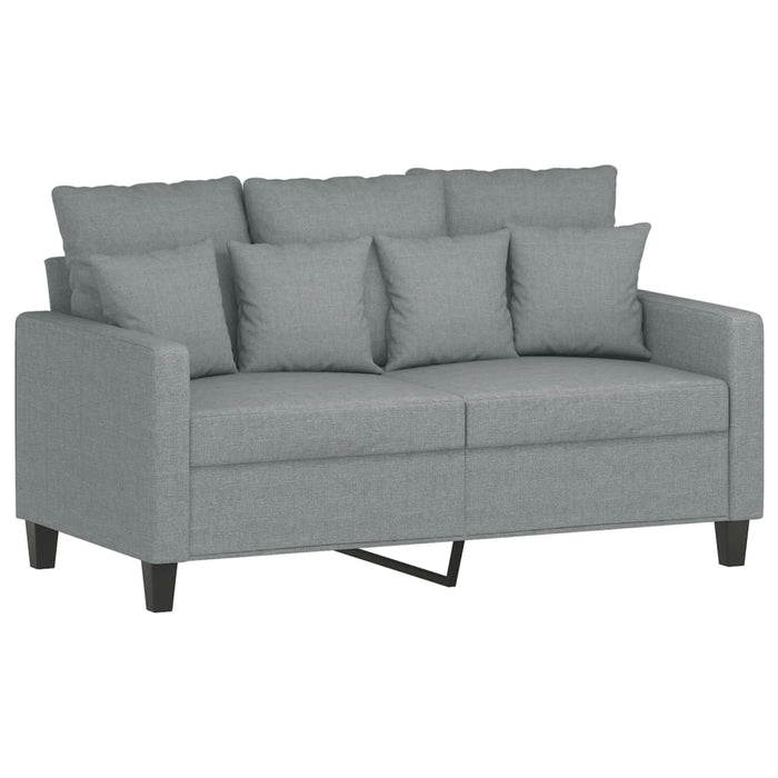 2 Piece Sofa Set With Cushions Light Grey Fabric Txbolla