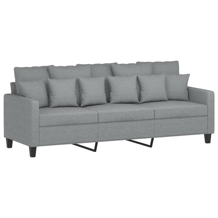 2 Piece Sofa Set With Cushions Light Grey Fabric Txbolla