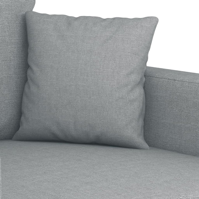 2 Piece Sofa Set With Cushions Light Grey Fabric Txbolla