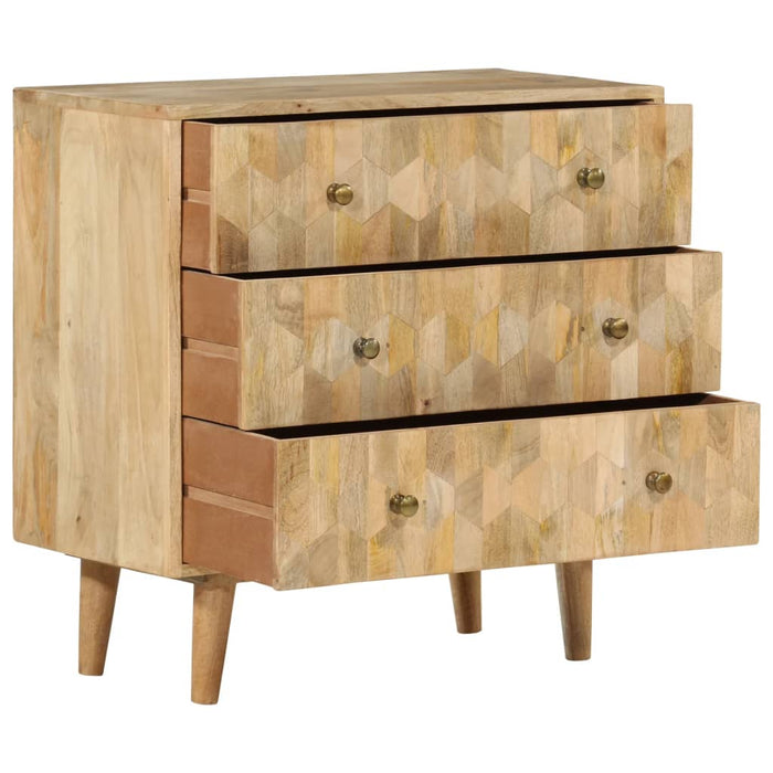 Drawer Cabinet 70X35X70 Cm Solid Wood Mango Tpnona