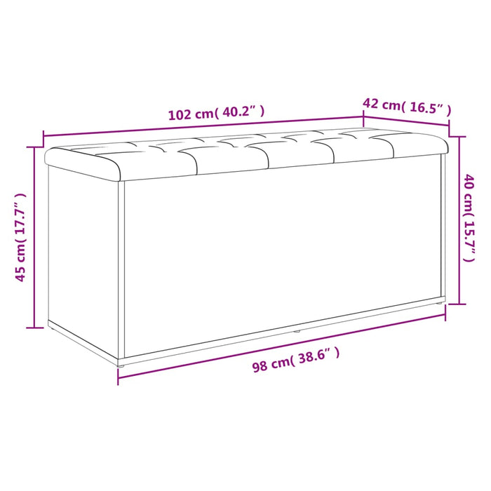 Storage Bench White 102X42X45 Cm Engineered Wood Ntpbpa