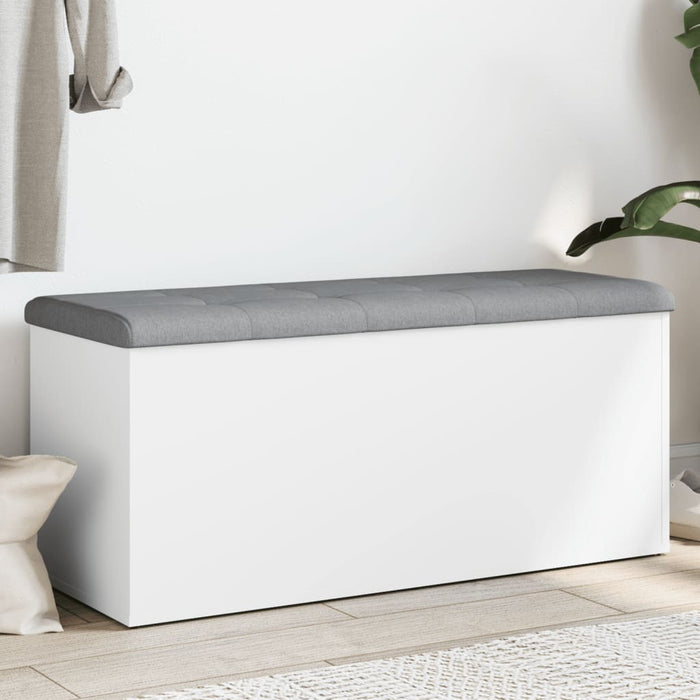 Storage Bench White 102X42X45 Cm Engineered Wood Ntpbpa