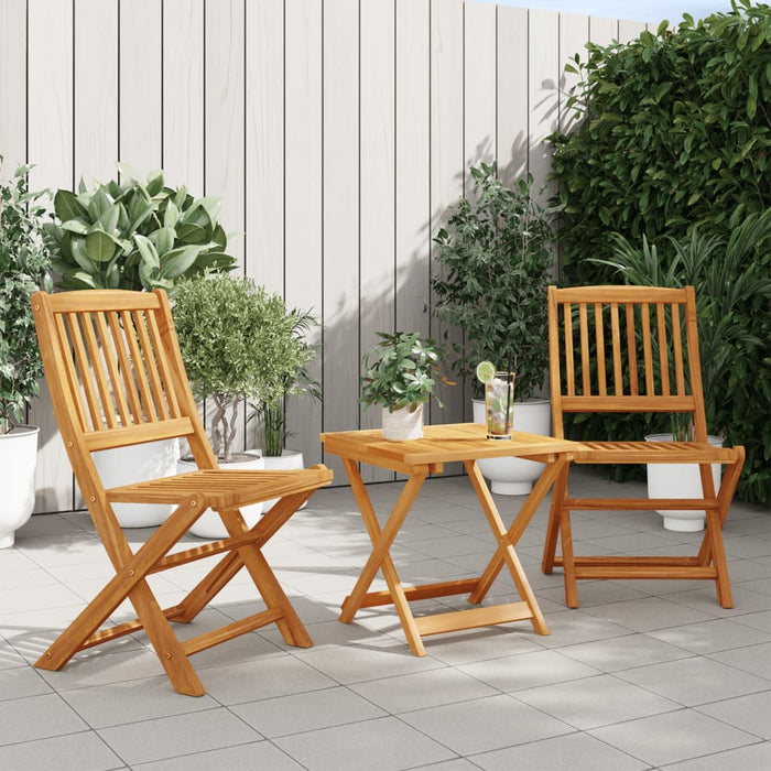 3 Piece Folding Garden Dining Set Solid Wood Acacia Txbltxk