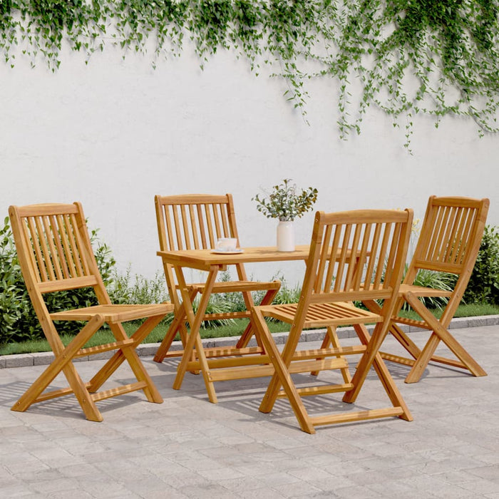 5 Piece Folding Garden Dining Set Solid Wood Acacia Txblttb