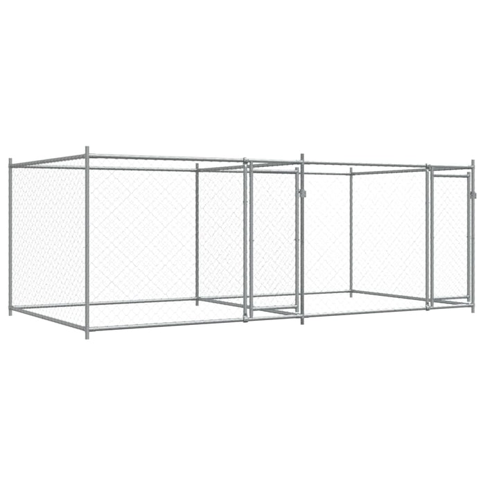 Dog Cage With Doors Grey 4X2X1.5 M Galvanised Steel Txbkpit