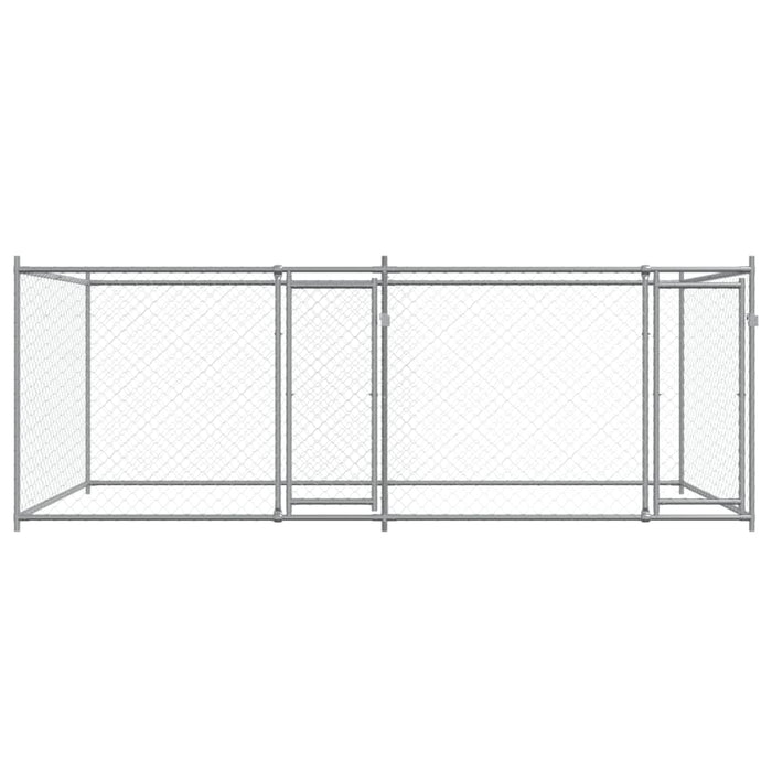 Dog Cage With Doors Grey 4X2X1.5 M Galvanised Steel Txbkpit