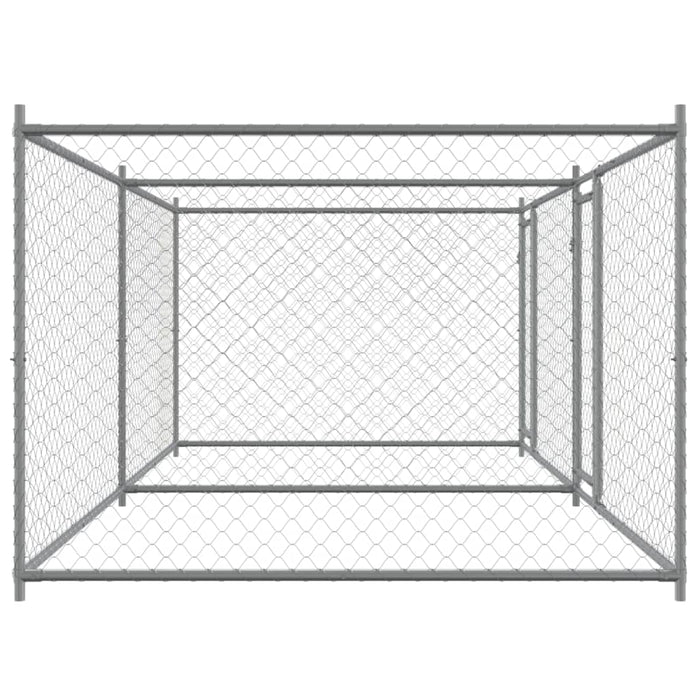 Dog Cage With Doors Grey 4X2X1.5 M Galvanised Steel Txbkpit