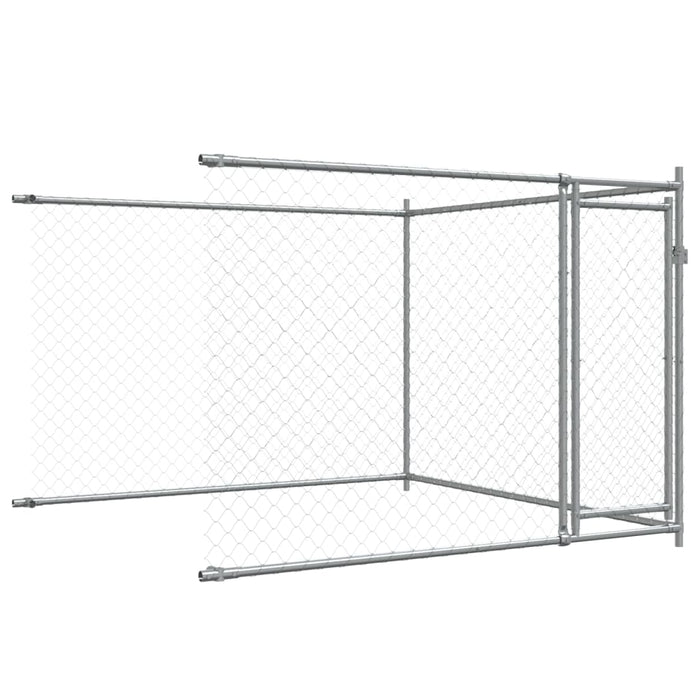 Dog Cage With Doors Grey 4X2X1.5 M Galvanised Steel Txbkpit