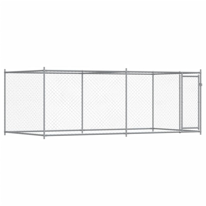 Dog Cage With Door Grey 4X2X1.5 M Galvanised Steel Txbkpin