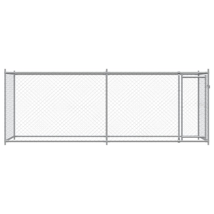 Dog Cage With Door Grey 4X2X1.5 M Galvanised Steel Txbkpin