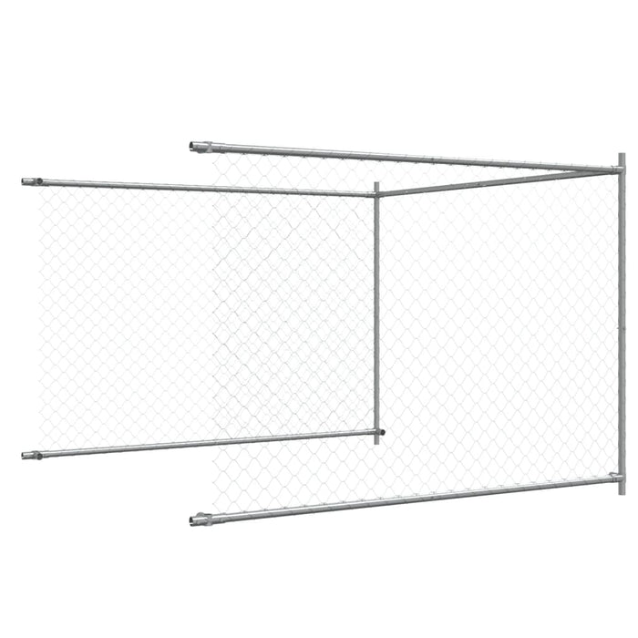 Dog Cage With Door Grey 4X2X1.5 M Galvanised Steel Txbkpin